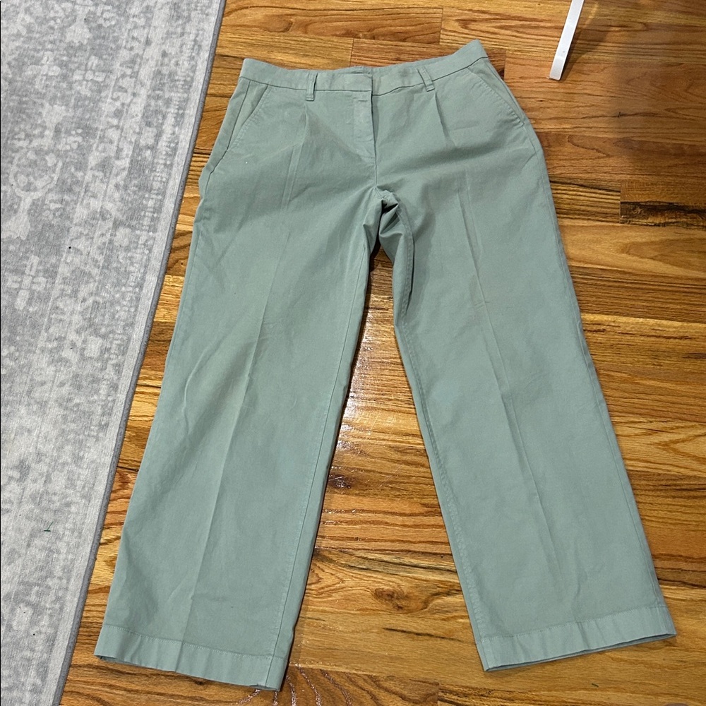 J. Crew Wide Leg Pants in Sage Green